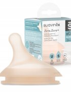Suavinex Tetina silicon anticolici marime S debit lent +0 luni Zero Zero 2 buc