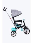 Sun Baby Tricicleta pentru copii 017 Fresh Turquoise Grey cu sezut reversibil 360 control al directiei roti din spuma eva suport pentru picioare pliabil