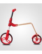 Sun Baby Trotineta pentru copii 006 EVO 360 Red transformabila in bicicleta de echilibru fara pedale vasrta 3-5 ani greutatea maxima 20 kg roti mari cauciucate frana de picior pe roata din spate