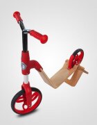 Sun Baby Trotineta pentru copii 006 EVO 360 Red transformabila in bicicleta de echilibru fara pedale vasrta 3-5 ani greutatea maxima 20 kg roti mari cauciucate frana de picior pe roata din spate