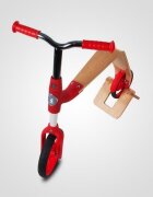 Sun Baby Trotineta pentru copii 006 EVO 360 Red transformabila in bicicleta de echilibru fara pedale vasrta 3-5 ani greutatea maxima 20 kg roti mari cauciucate frana de picior pe roata din spate