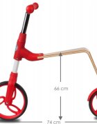 Sun Baby Trotineta pentru copii 006 EVO 360 Red transformabila in bicicleta de echilibru fara pedale vasrta 3-5 ani greutatea maxima 20 kg roti mari cauciucate frana de picior pe roata din spate