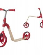Sun Baby Trotineta pentru copii 006 EVO 360 Red transformabila in bicicleta de echilibru fara pedale vasrta 3-5 ani greutatea maxima 20 kg roti mari cauciucate frana de picior pe roata din spate