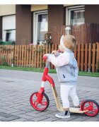 Sun Baby Trotineta pentru copii 006 EVO 360 Red transformabila in bicicleta de echilibru fara pedale vasrta 3-5 ani greutatea maxima 20 kg roti mari cauciucate frana de picior pe roata din spate