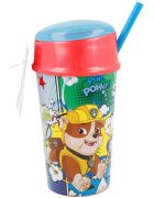 SunCity Cana cu pai capac si compartiment alimente Paw Patrol 400 ml