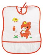 SUNNY BABY Baveta plastic moale 30x35 cm Orange bear