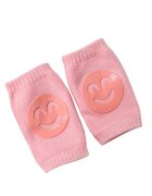 SuperBaby Genunchiere cu silicon pentru bebe Smile 0-12 luni Roz