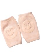 SuperBaby Genunchiere cu silicon pentru bebe Smile 0-12 luni Roz banan