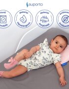 Suporto Fata de perna din bumbac pentru bebelusi Roz