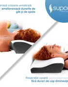 Suporto Perna anatomica si ortopedica cu suport cervical din spuma cu memorie