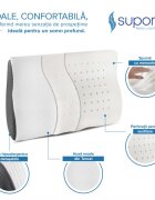 Suporto Perna anatomica si ortopedica cu suport cervical din spuma cu memorie