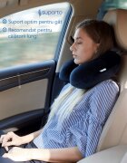 Suporto Perna clasica neagra pentru gat Travel din spuma cu memorie