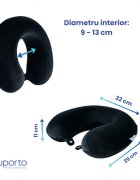 Suporto Perna clasica neagra pentru gat Travel din spuma cu memorie