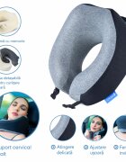 Suporto Perna de calatorie neagra Travel Companion din spuma cu memorie