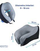 Suporto Perna de calatorie neagra Travel Companion din spuma cu memorie