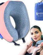 Suporto Perna de calatorie roz Travel Companion din spuma cu memorie