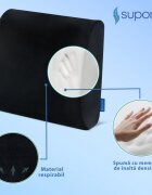 Suporto Perna lombara din spuma cu memorie Slim Neagra