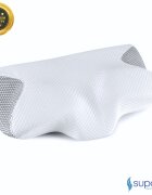 Suporto Perna ortopedica cervicala pentru dormit cu extensii si suport ergonomic pentru gat Negru din spuma cu memorie