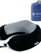 Suporto Perna ortopedica de calatorie din spuma cu memorie Travel Neo gri cu negru
