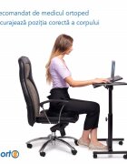 Suporto Perna ortopedica din spuma cu memorie pentru sezut Somnart Gri fermitate extra
