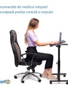 Suporto Perna ortopedica din spuma cu memorie pentru sezut Somnart Gri fermitate regular