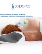 Suporto Perna ortopedica pentru cervicala din spuma cu memorie si extensii