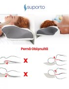 Suporto Perna ortopedica pentru cervicala din spuma cu memorie si extensii
