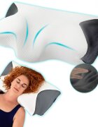 Suporto Perna ortopedica pentru cervicala din spuma cu memorie si extensii - cu infuzie de carbon