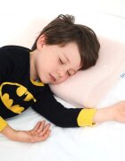 Suporto Perna ortopedica si hipoalergenica din spuma cu memorie 2-9 ani Roz husa din bumbac 2 inaltimi pentru dormit si suport cervical