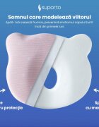 Suporto Perna pentru formarea capului Roz Ursulet 0-12 luni impotriva plagiocefaliei ortopedica si hipoalergenica din spuma cu memorie husa din bumbac