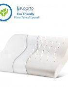 Suporto Set 2 perne ortopedice din spuma cu memorie 55 x 35 x 11 cm cu perforatii