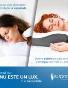 Suporto Set 4 perne cu suport pentru gat din spuma cu memorie 60 x 34 x 117 cm cu perforatii
