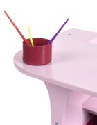 Suporto Set masuta cu scaun incorporat pentru copii 3 in 1 din lemn Mdf 3-6 ani roz