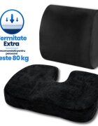 Suporto Set perna de sezut Extra coccis si perna lombara slim negru