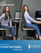 Suporto Set perna de sezut si perna lombara inalta Confort Complet Negru