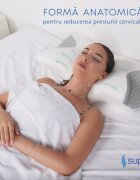 Suporto Set perna ortopedica cervicala pentru dormit cu extensii negre + masca de dormit 3D cu saculet verde smarald ideale pentru ochi obositi si un somn odihnitor