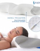 Suporto Set perna ortopedica cervicala pentru dormit cu extensii negre + masca de dormit 3D cu saculet verde smarald ideale pentru ochi obositi si un somn odihnitor