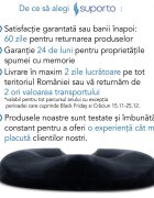 Suporto Set perna ortopedica lombara completa si perna sezut Donut din spuma cu memorie negru