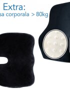Suporto Set perna ortopedica pentru spate si perna de sezut Extra spuma cu memorie