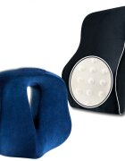 Suporto Set perna pentru sezut Coccis suport si perna lombara completa Confort Complet negrualbastru