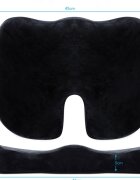 Suporto Set perna pentru sezut Regular Coccis si perna lombara Slim negru