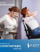 Suporto Set perna pentru sezut si perna lombara Compact negru