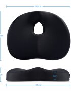 Suporto Set perna pentru sezut si perna lombara Compact negru