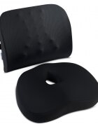 Suporto Set perna pentru sezut si perna lombara Compact negru
