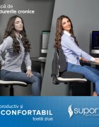Suporto Set perna pentru sezut si perna lombara Compact negru