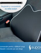 Suporto Set perna pentru sezut si perna lombara Compact negru