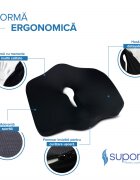 Suporto Set perna pentru sezut si perna lombara negru