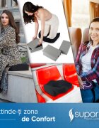 Suporto Set perna pentru sezut si perna lombara negru