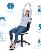 Suporto Set perna pentru sezut si perna lombara negru