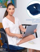 Suporto Set perna pentru sezutcoccis si perna lombara Confort negrualbastru